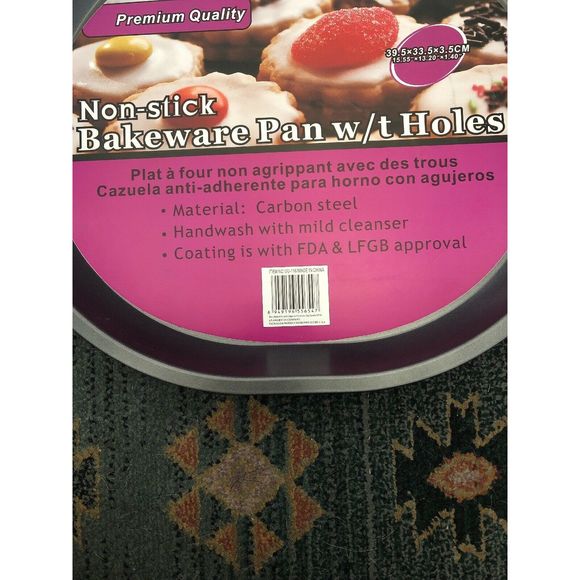 Nonstick Bakeware Pan W/ t Holes. Cookie Sheet New - Picture 2 of 3